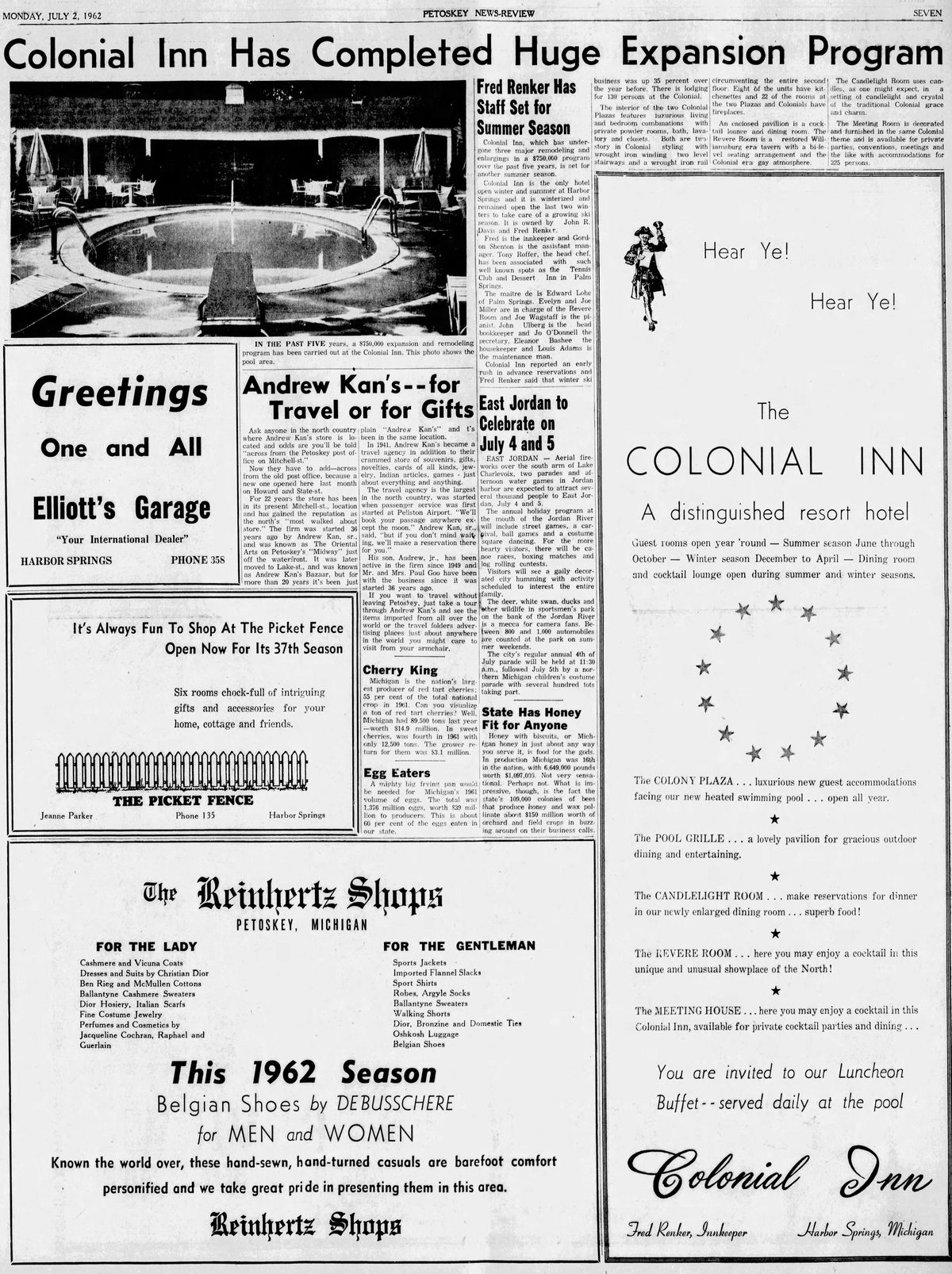 Colonial Inn - Jul 2 1962 Article (newer photo)